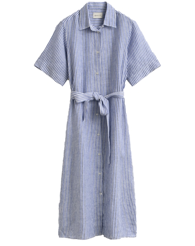 Gant - Striped Shirt Kjole - Royal Blue